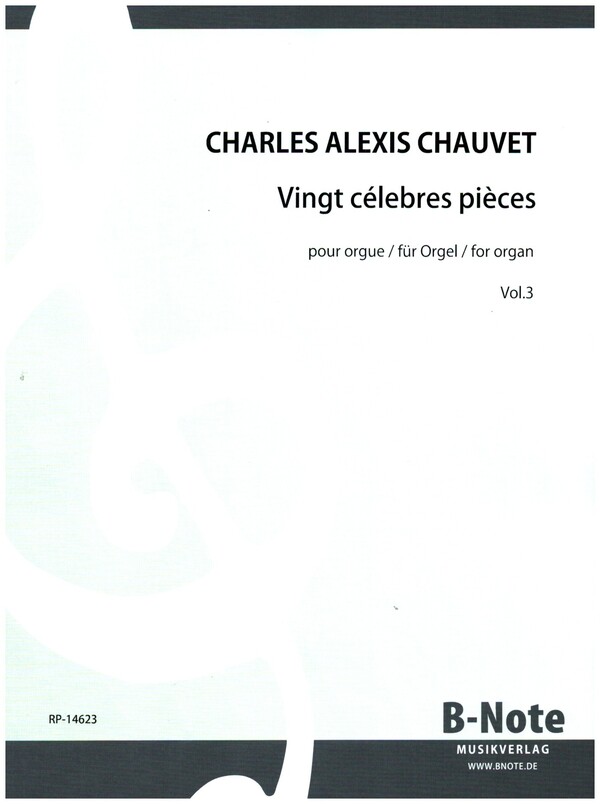 Vingt célebres pièces vol.3  pour orgue  