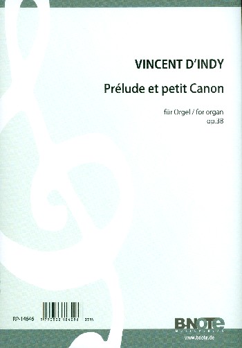 Prélude et petit canon op.38  für Orgel  
