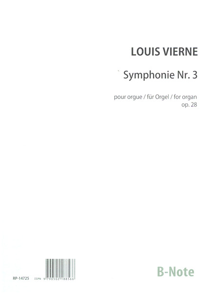 Sinfonie fis-Moll Nr.3 op.28&nbsp;&nbsp;für Orgel&nbsp;&nbsp;