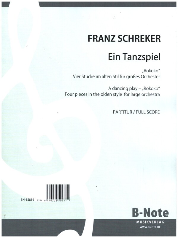 Ein Tanzspiel - Suite  für Orchester  Partitur