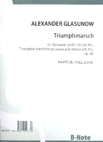 Triumphmarsch op.40&nbsp;&nbsp;für Orchester (Chor ad lib)&nbsp;&nbsp;Partitur
