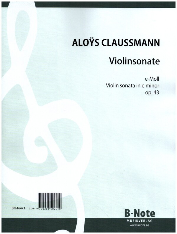 Violinsonate e-Moll op.43&nbsp;&nbsp;für Violine und Klavier&nbsp;&nbsp;