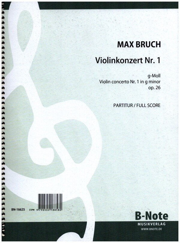 Konzert g-Moll Nr.1 op.26  für Violine und Orchester  Partitur