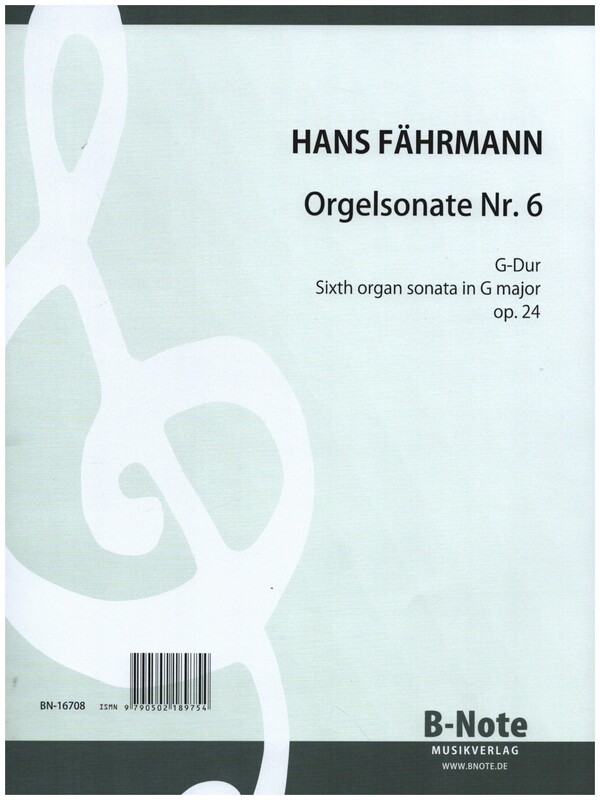 Orgelsonate Nr.6 G-Dur op.24  für Orgel  