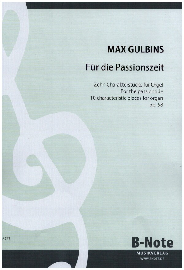 Für die Passionszeit op.58  für Orgel  