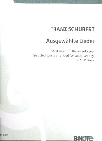 Ausgewählte Lieder  für Klavier solo  