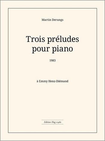 3 prélude (1983)  pour pian  