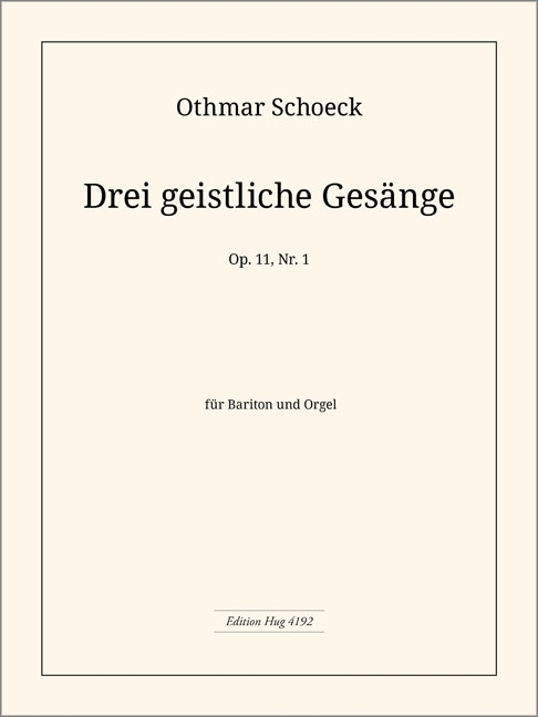 Psalm op.11,1  für Bariton und Orgel  Partitur