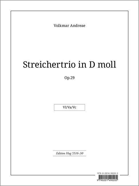 Trio d-Moll op.29&nbsp;&nbsp;für Violine, Viola und Violoncello&nbsp;&nbsp;Stimmen