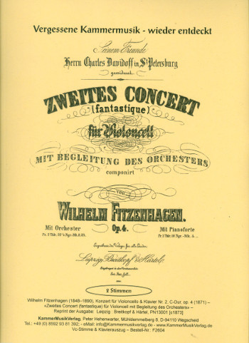 Konzert C-Dur op.4 Nr.2 für Violoncello und Orchester  für Violoncello und Klavier  