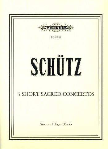 3 short sacred Concertos  for voice and organ (piano)  Score (en),  archive copy