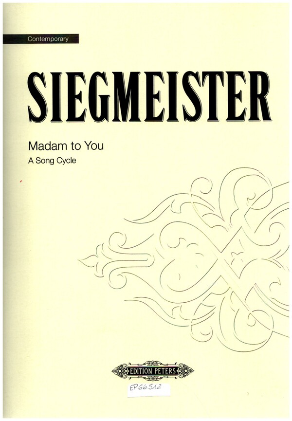 Madam to You&nbsp;&nbsp;für Gesang und Klavier&nbsp;&nbsp;