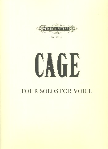 4 Solos  for voice (S, A, T or B)  4 Scores (for all keys),  archive copy