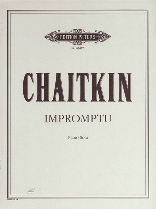 Chaitkin, D.&nbsp;&nbsp;Impromptu f. Klavier (1989), Partitur, Klav., GH.&nbsp;&nbsp;Chaitkin Impromtu 2Ms
