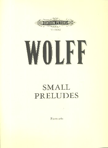 Small Preludes&nbsp;&nbsp;for piano&nbsp;&nbsp;