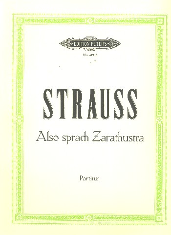 Also sprach Zarathustra op.30 Sinfonische Dichtung&nbsp;&nbsp;für Orchester&nbsp;&nbsp;Partitur