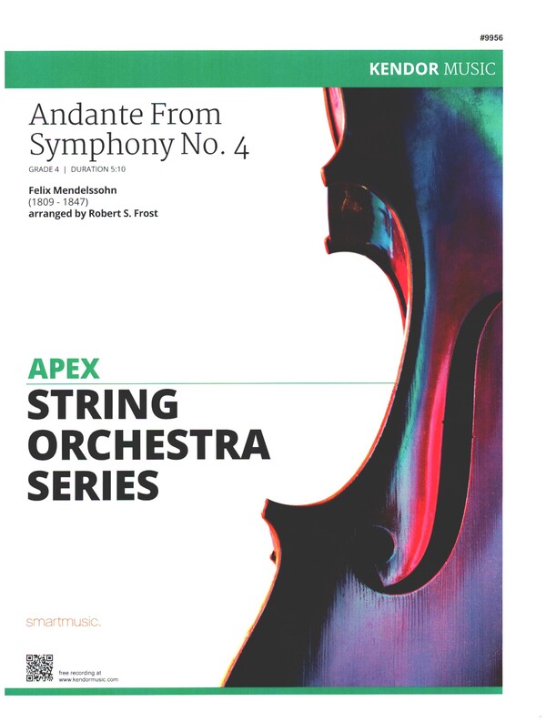 Andante From Symphony no.4&nbsp;&nbsp;for string orchestra&nbsp;&nbsp;score and parts