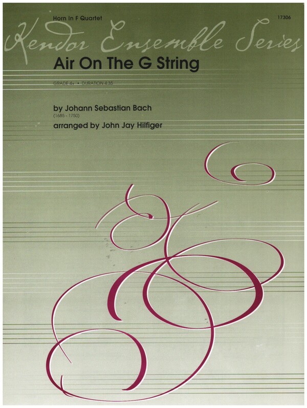 Air On The G String (from Orchestral Suite No. 3)&nbsp;&nbsp;for 4 horns&nbsp;&nbsp;score and parts