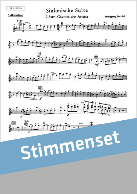 Sinfonische Suite 2. Satz  für Akkordeonorchester   Stimmenset