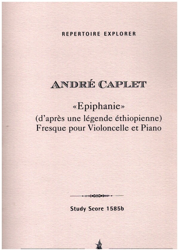 Epiphanie' (d'après une légende éthiopienne) Fresque  pour violoncelle et piano  partition et parties