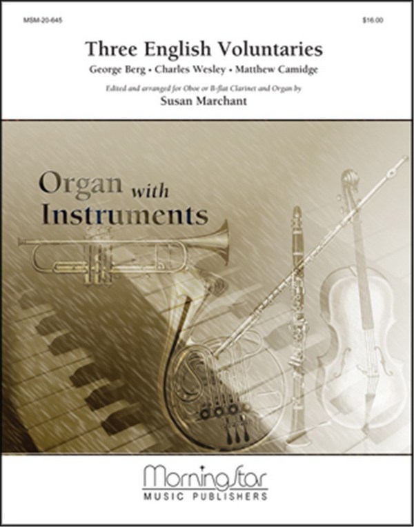Susan Marchant&nbsp;&nbsp;3 English Voluntaries Arranged for Oboe and Organ&nbsp;&nbsp;Organ and Oboe or Clarinet