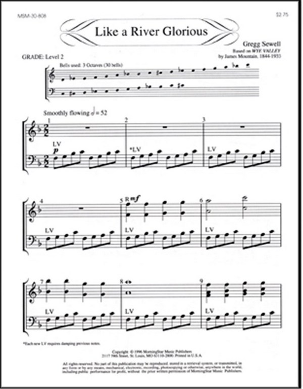 Gregg Sewell&nbsp;&nbsp;Like a River Glorious&nbsp;&nbsp;Handbells