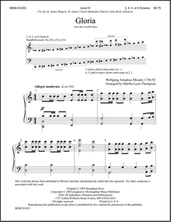 Martha Lynn Thompson_Wolfgang Amadeus Mozart&nbsp;&nbsp;Gloria&nbsp;&nbsp;Handbells