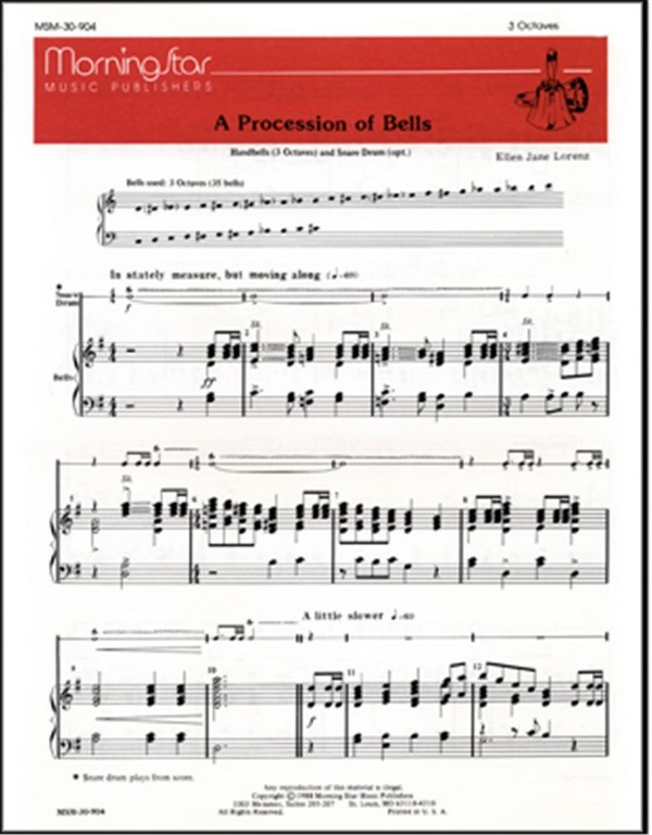 Ellen Jane Lorenz-Porter&nbsp;&nbsp;A Procession of Bells&nbsp;&nbsp;Handbells and opt. Percussion