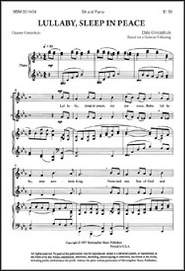 Dale Grotenhuis&nbsp;&nbsp;Lullaby, Sleep in Peace&nbsp;&nbsp;Two-Part Treble Voice and Piano