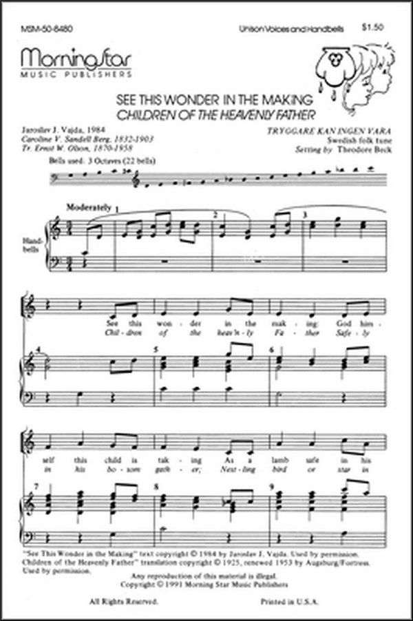 Theodore Beck&nbsp;&nbsp;Children of the Heavenly Father See This Wonder..&nbsp;&nbsp;Unison Voices, Handbells