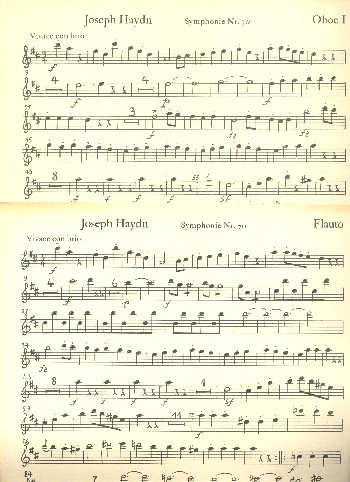 Sinfonie D-Dur Nr.70 Hob.I:70&nbsp;&nbsp;für Orchester&nbsp;&nbsp;Harmonie