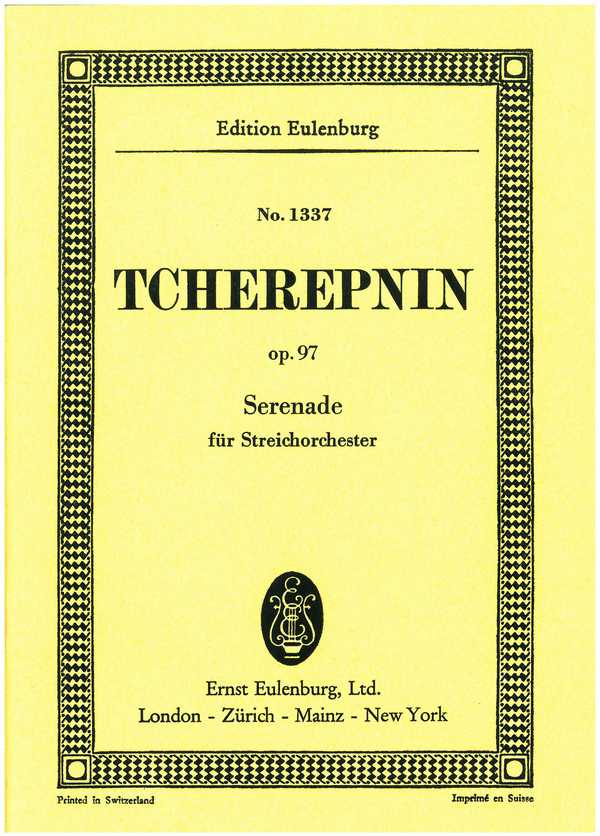 Serenade op.97  für Streichorchester  Studienpartitur