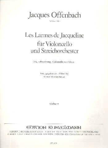 Les Larmes de Jacqueline&nbsp;&nbsp;für Violoncello und Streichorchester&nbsp;&nbsp;Violine 2