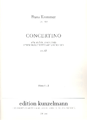 Concertino  für Flöte, Oboe und Orchester  Harmoniestimmen