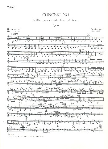 Concertino  für Flöte, Oboe und Orchester  Violine 1