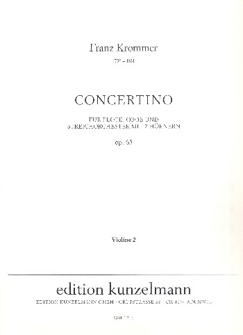 Concertino  für Flöte, Oboe und Orchester  Violine 2