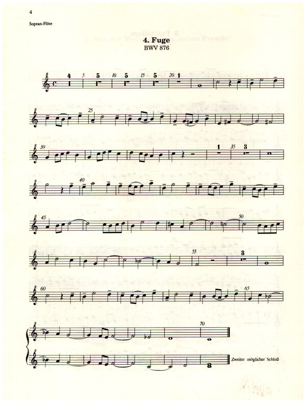 4 Stücke  für 4 Blockflöten (SATB)  Sopranblockflöte