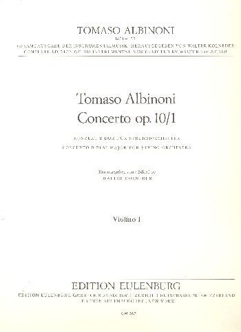 Concerto a cinque B-Dur op.10,1&nbsp;&nbsp;für Streichorchester&nbsp;&nbsp;Violine 1