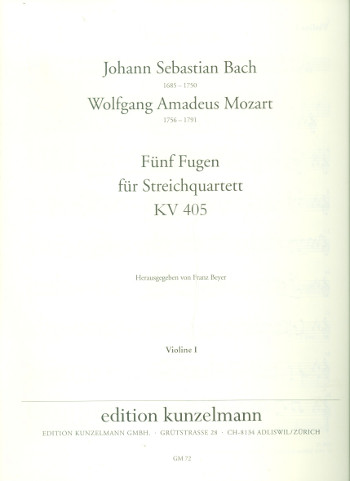 5 Fugen aus dem Wohltemperierten Klavier  für Streichquartett (Streichorchester)  Violine 1