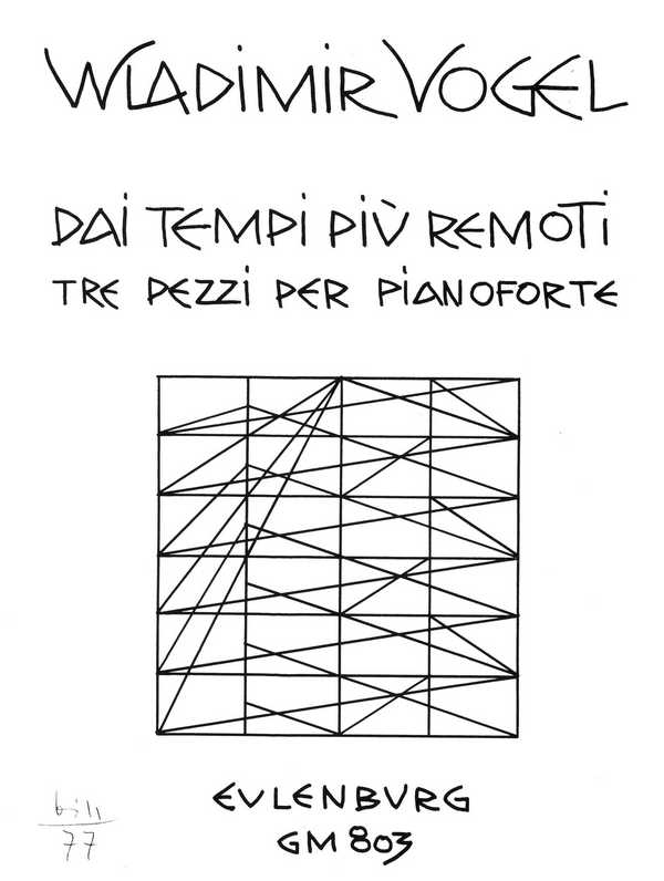 Vogel, Wladimir - 3 Stücke&nbsp;&nbsp;für Klavier&nbsp;&nbsp;Klavier - Spielpartitur(en)