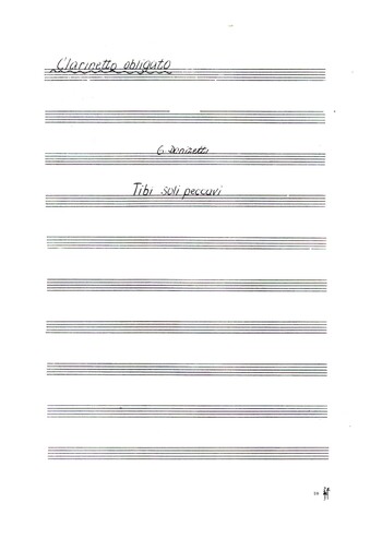 Tibi soli peccavi&nbsp;&nbsp;Arie für Sopran, Bassetthorn und Streicher&nbsp;&nbsp;Bassethorn/Klarinette