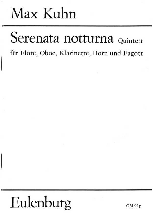 Serenata notturna  für Flöte, Oboe, Klarinette, Horn und Fagott  Partitur