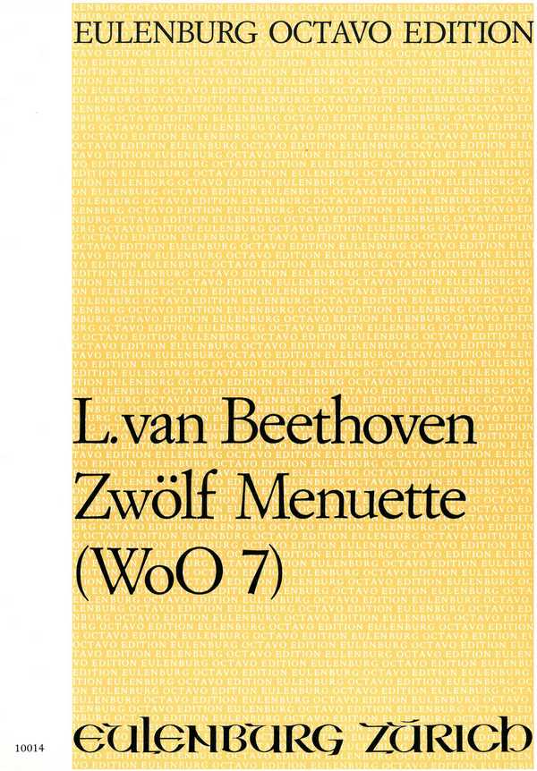 12 Menuette WoO7  für Orchester  Partitur