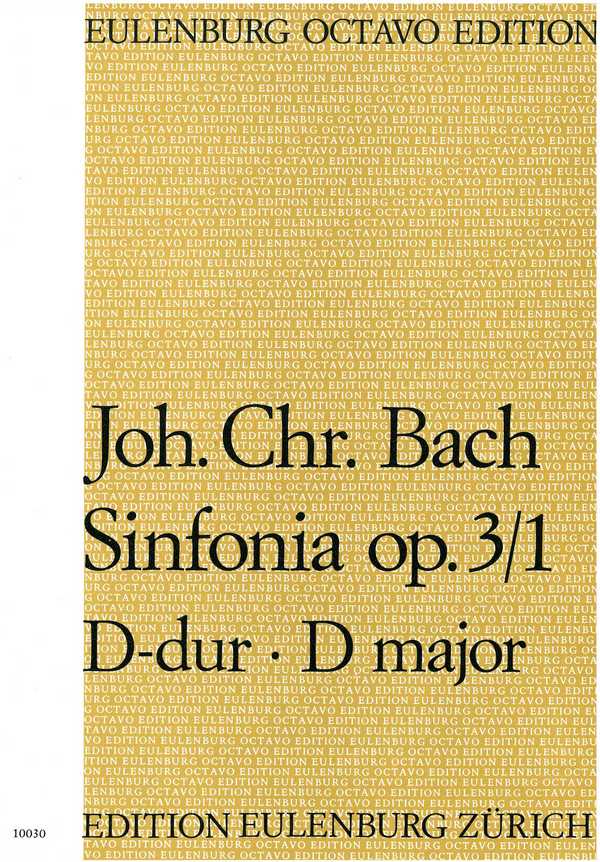 Sinfonia D-Dur op.3,1  für Orchester  Partitur
