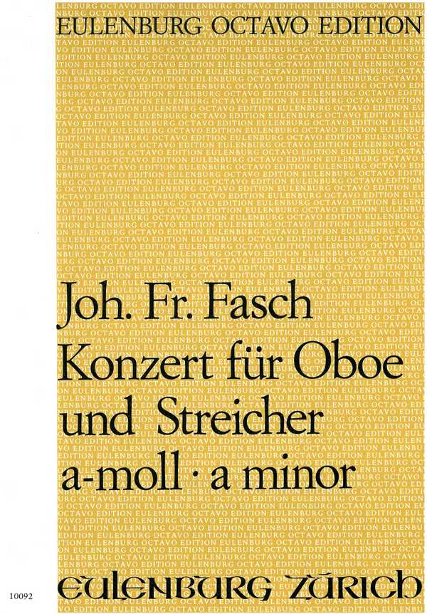 Konzert a-Moll  für Oboe und Streichorchester  Partitur