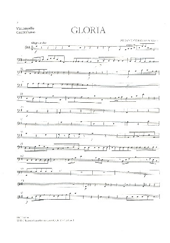 Gloria  für gem Chor und Orchester  Violoncello/Kontrabass