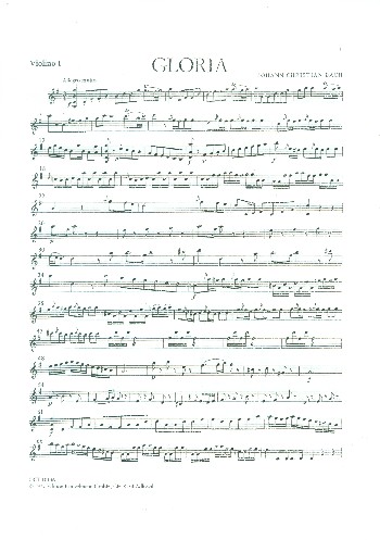 Gloria  für gem Chor und Orchester  Violine 1