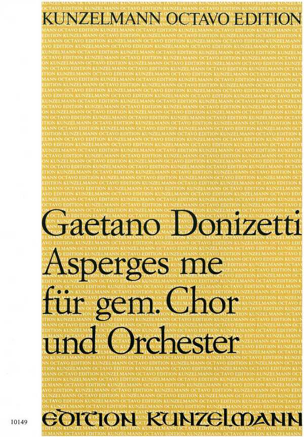 Asperges me  für gem Chor und Kammerorchester  Partitur