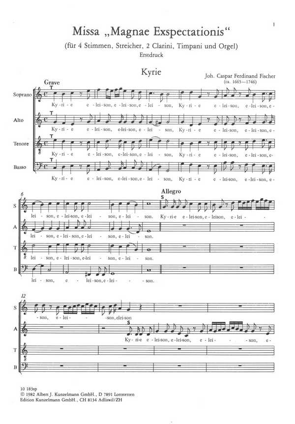 Missa Magnae Exspectationis&nbsp;&nbsp;für Chor und Orchester&nbsp;&nbsp;Chorpartitur