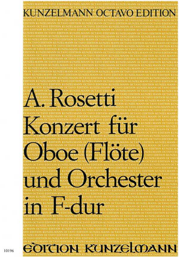 Konzert F-Dur  für Oboe (Flöte) und Orchester  Partitur